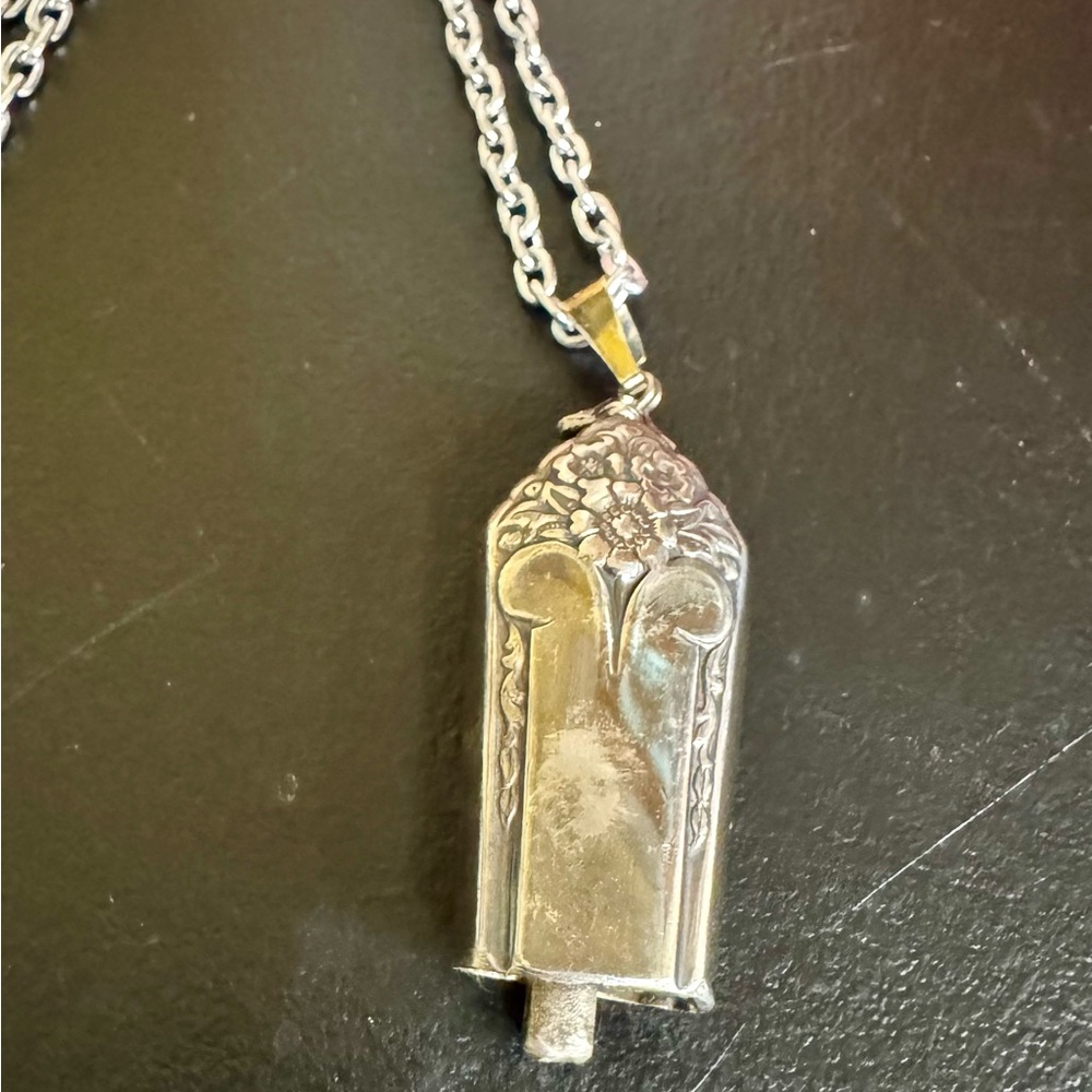 Upcycled Hand Crafted Sterling Silver Plated Pend… - image 2